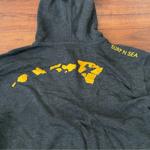 HURLEY HALEIWA HAWAII SURFS UP GRAY HOODIE SZ MEDIUM M - Picture 5 of 7